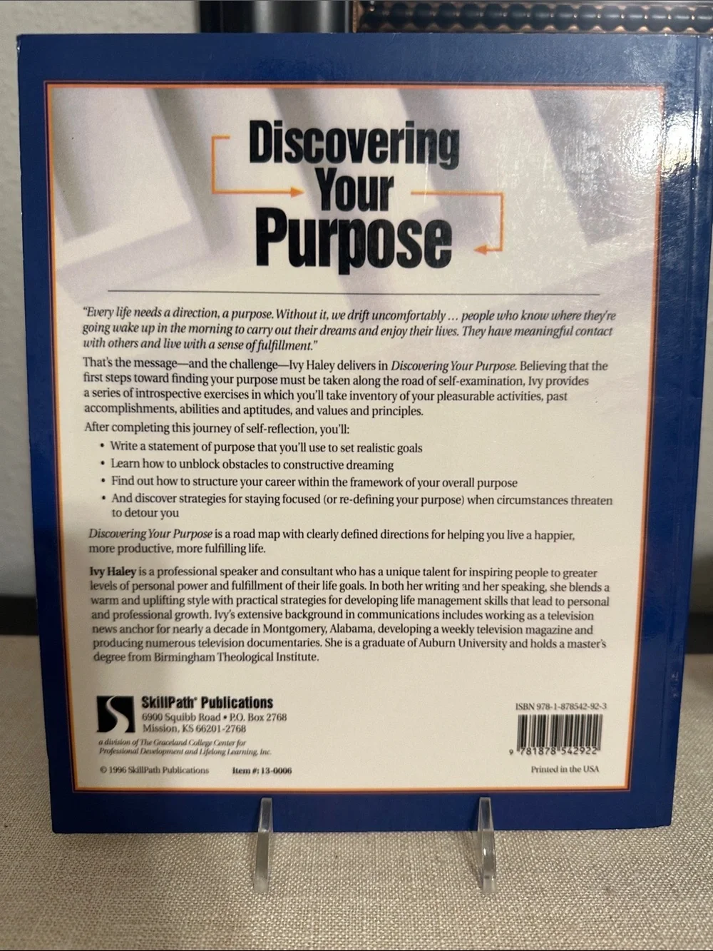 NEW! Discovering Your Purpose by Ivy Haley - Blue Cover